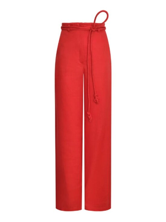 Andres Otalora Pants - Andres Otalora Oda al Jardin Wide-Leg Linen Pants